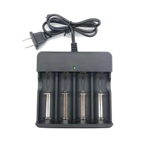 Li-ion Lithium Smart Charger 3.7V 2 4 6 Slot For 16340/14500/26650 RCR123 USA A+ (Package: 4 Slot)